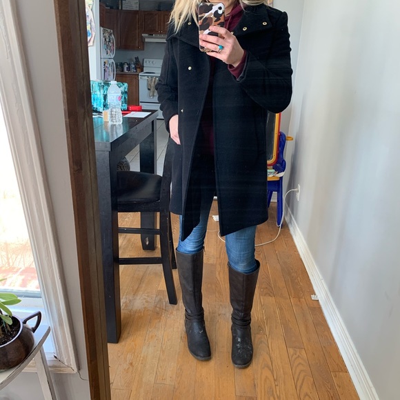 BNWT * Cole Haan Snap Wool Blend Car Coat - Picture 9 of 9